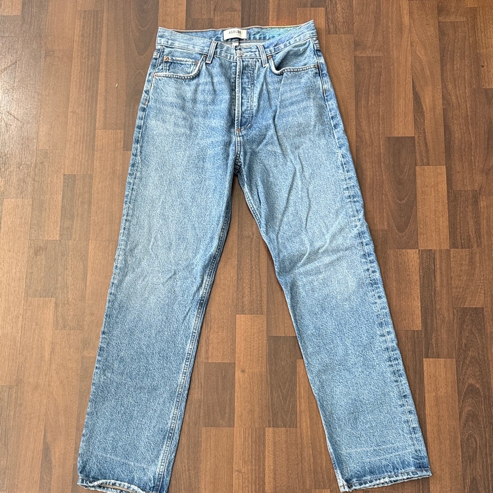 Agolde Light Blue Straight Jeans